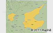 Savanna Style 3D Map of Qiqihar Shi