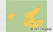 Savanna Style 3D Map of Qiqihar Shi, single color outside