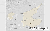 Shaded Relief 3D Map of Qiqihar Shi, desaturated