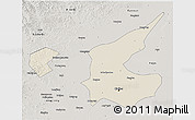 Shaded Relief 3D Map of Qiqihar Shi, semi-desaturated