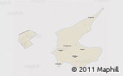 Shaded Relief 3D Map of Qiqihar Shi, single color outside