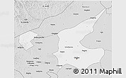 Silver Style 3D Map of Qiqihar Shi