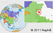 Political Location Map of Qiqihar Shi, highlighted parent region