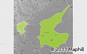 Physical Map of Qiqihar Shi, desaturated