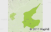 Physical Map of Qiqihar Shi, lighten
