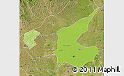 Physical Map of Qiqihar Shi, satellite outside