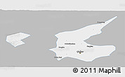 Gray Panoramic Map of Qiqihar Shi, single color outside