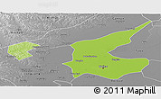 Physical Panoramic Map of Qiqihar Shi, desaturated