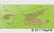 Satellite Panoramic Map of Qiqihar Shi, physical outside