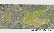 Satellite Panoramic Map of Qiqihar Shi, semi-desaturated