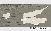 Shaded Relief Panoramic Map of Qiqihar Shi, darken