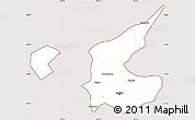 Classic Style Simple Map of Qiqihar Shi, cropped outside