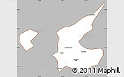 Gray Simple Map of Qiqihar Shi, cropped outside