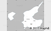 Gray Simple Map of Qiqihar Shi, single color outside