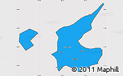 Political Simple Map of Qiqihar Shi, cropped outside