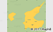 Savanna Style Simple Map of Qiqihar Shi, single color outside