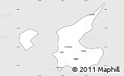 Silver Style Simple Map of Qiqihar Shi, cropped outside