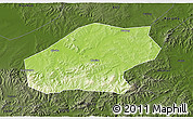 Physical 3D Map of Qitaihe Shi, darken