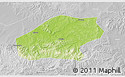 Physical 3D Map of Qitaihe Shi, lighten, desaturated