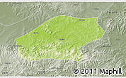 Physical 3D Map of Qitaihe Shi, semi-desaturated
