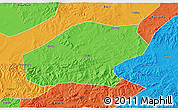 Political 3D Map of Qitaihe Shi