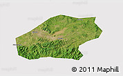 Satellite 3D Map of Qitaihe Shi, cropped outside