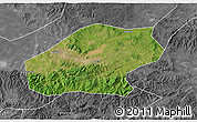 Satellite 3D Map of Qitaihe Shi, desaturated
