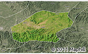 Satellite 3D Map of Qitaihe Shi, semi-desaturated
