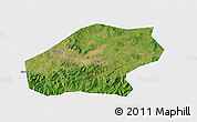 Satellite 3D Map of Qitaihe Shi, single color outside