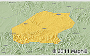 Savanna Style 3D Map of Qitaihe Shi