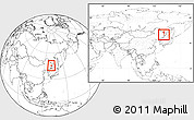 Blank Location Map of Qitaihe Shi, within the entire country