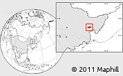 Blank Location Map of Qitaihe Shi, highlighted country