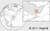 Blank Location Map of Qitaihe Shi, highlighted parent region