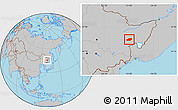 Gray Location Map of Qitaihe Shi