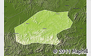 Physical Map of Qitaihe Shi, darken