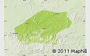 Physical Map of Qitaihe Shi, lighten