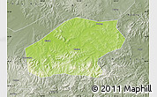 Physical Map of Qitaihe Shi, semi-desaturated