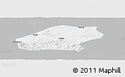 Gray Panoramic Map of Qitaihe Shi, single color outside