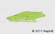 Physical Panoramic Map of Qitaihe Shi, cropped outside