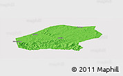 Political Panoramic Map of Qitaihe Shi, cropped outside