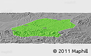 Political Panoramic Map of Qitaihe Shi, desaturated