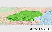 Political Panoramic Map of Qitaihe Shi, lighten