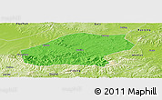Political Panoramic Map of Qitaihe Shi, physical outside
