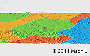 Political Panoramic Map of Qitaihe Shi