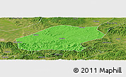 Political Panoramic Map of Qitaihe Shi, satellite outside