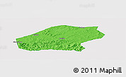 Political Panoramic Map of Qitaihe Shi, single color outside