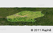 Satellite Panoramic Map of Qitaihe Shi, darken