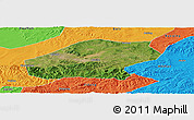 Satellite Panoramic Map of Qitaihe Shi, political outside