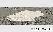 Shaded Relief Panoramic Map of Qitaihe Shi, darken