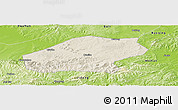 Shaded Relief Panoramic Map of Qitaihe Shi, physical outside
